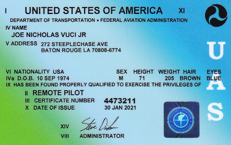 FAA Remote Pilot Certificate