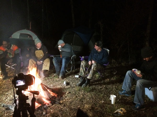 The bonfire at night